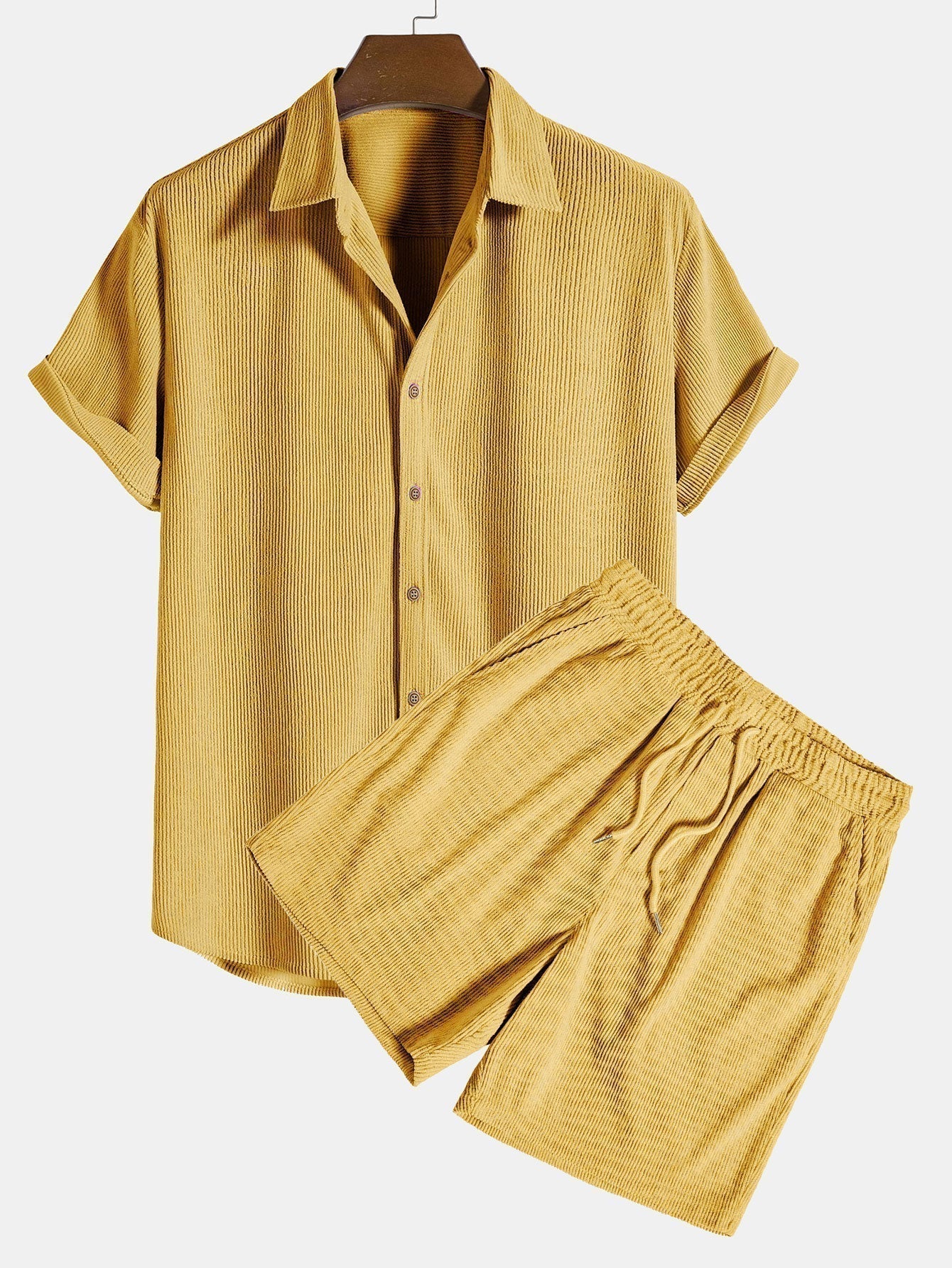 Riviera Waffle Shirt & Shorts Set