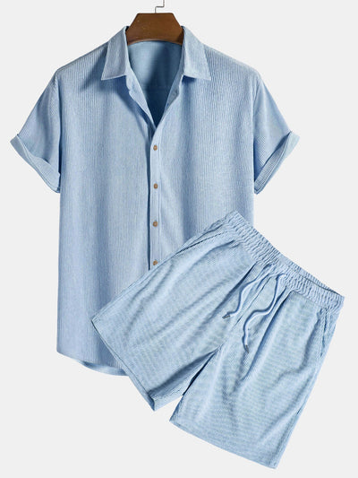 Riviera Waffle Shirt & Shorts Set