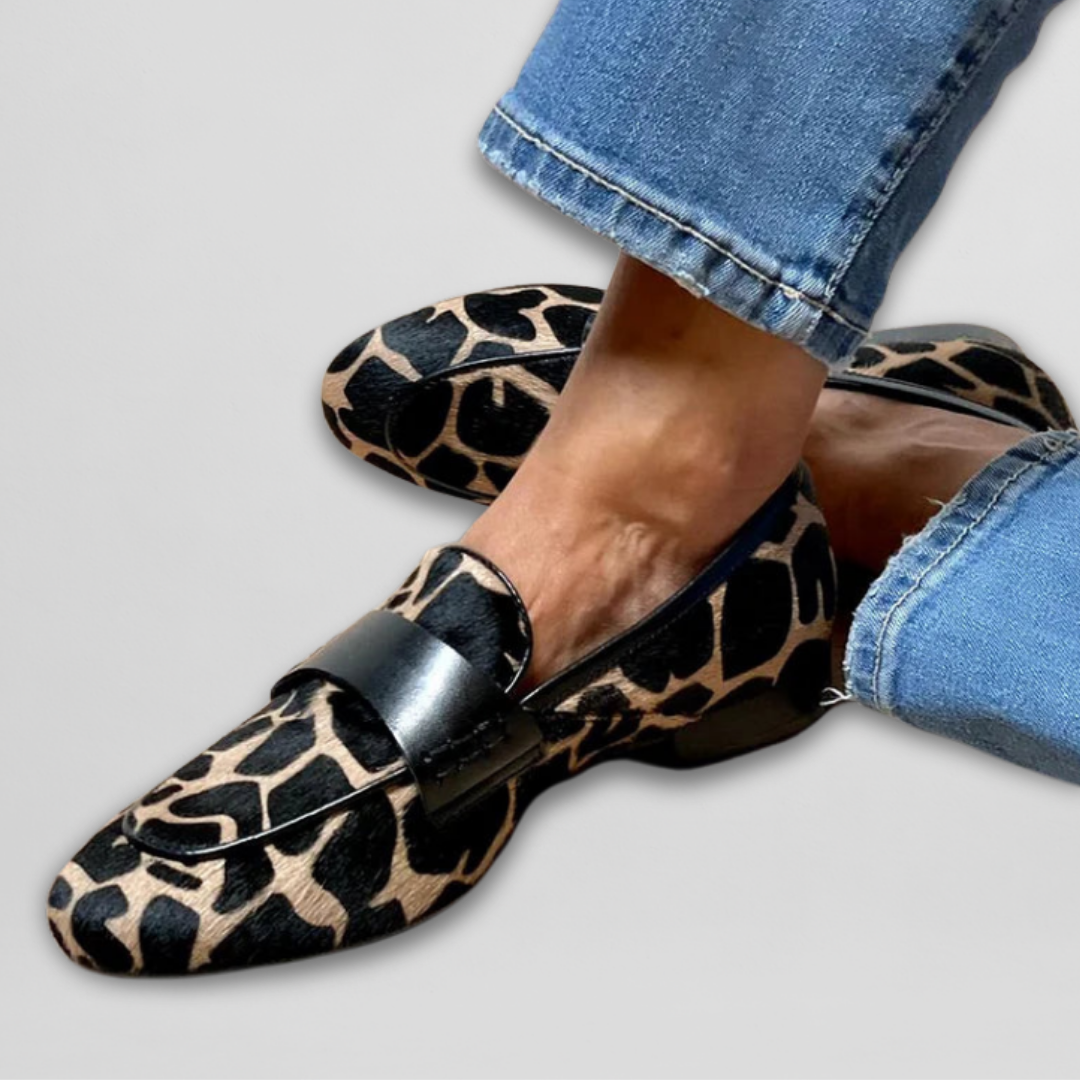Élise | Chic Animal Print Loafers