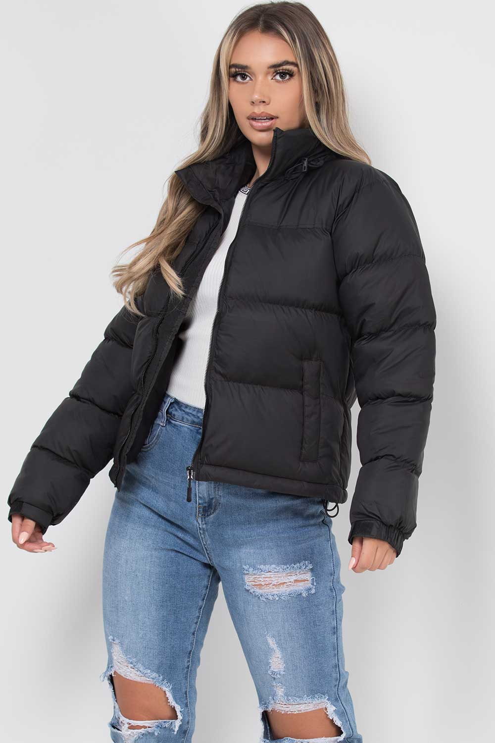 NATALIA™ | Puffer Black Winter Coat