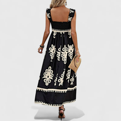 CHANELL - ELEGANT FLOWY BOHO MAXI DRESS