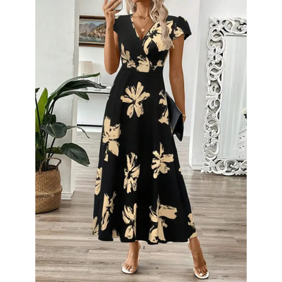 Freya – Petal Print Maxi Dress