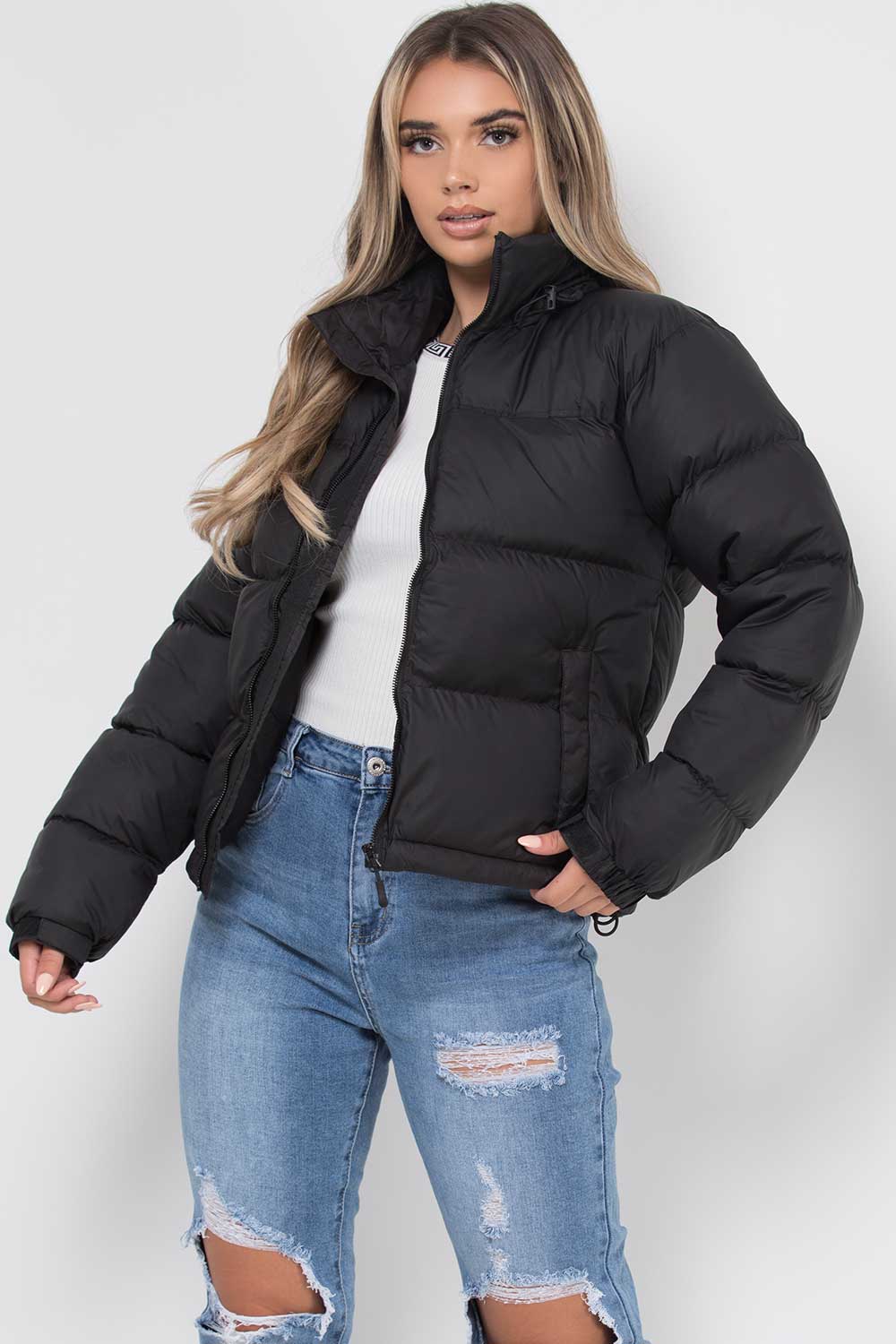 NATALIA™ | Puffer Black Winter Coat