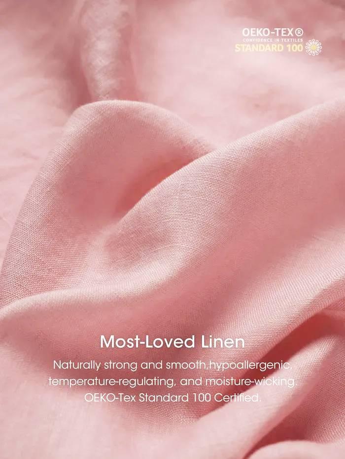 100% Linen Loose Fit Button Waist Gathered Maxi Dress LUNA