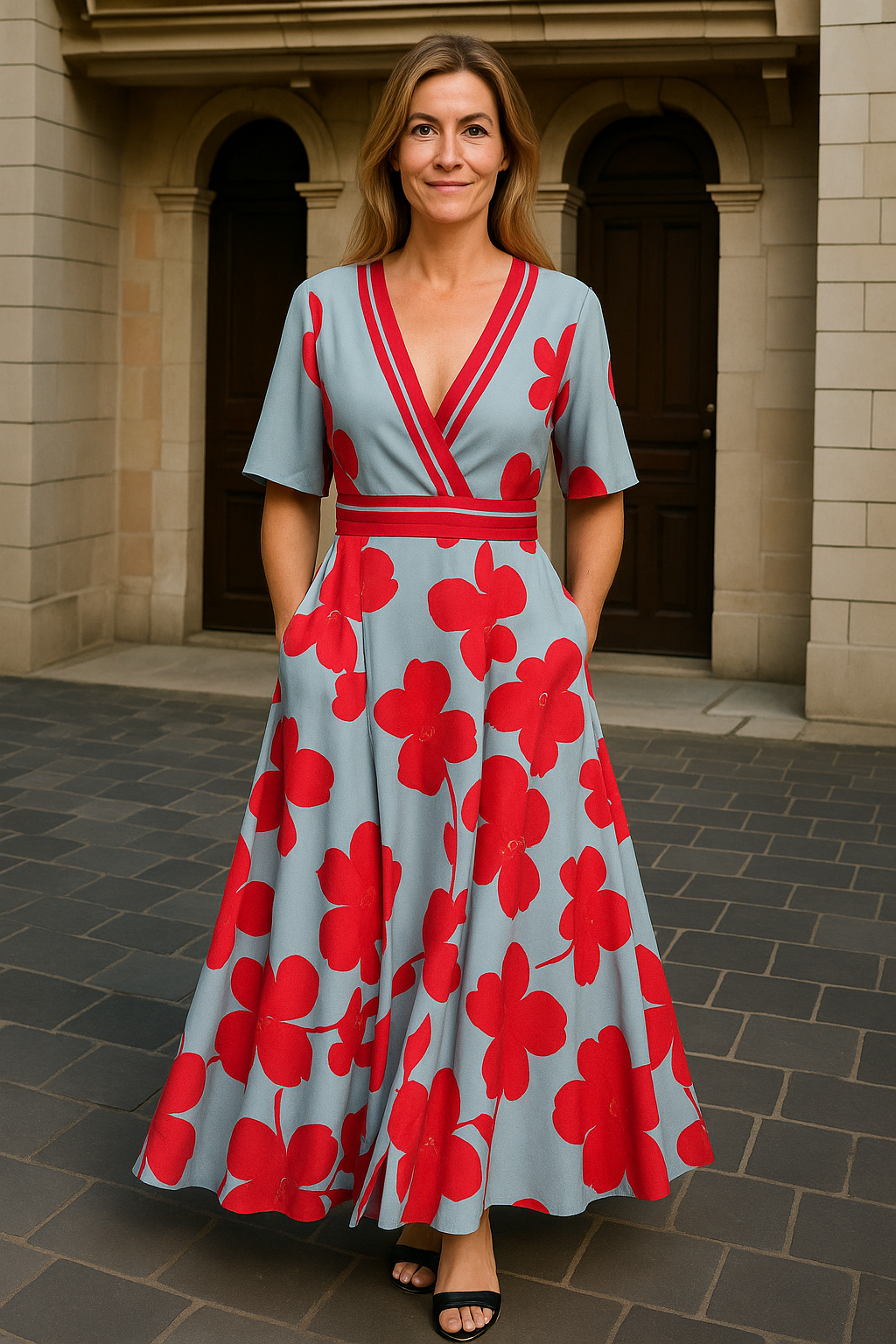 Everly Floral Wrap Dress