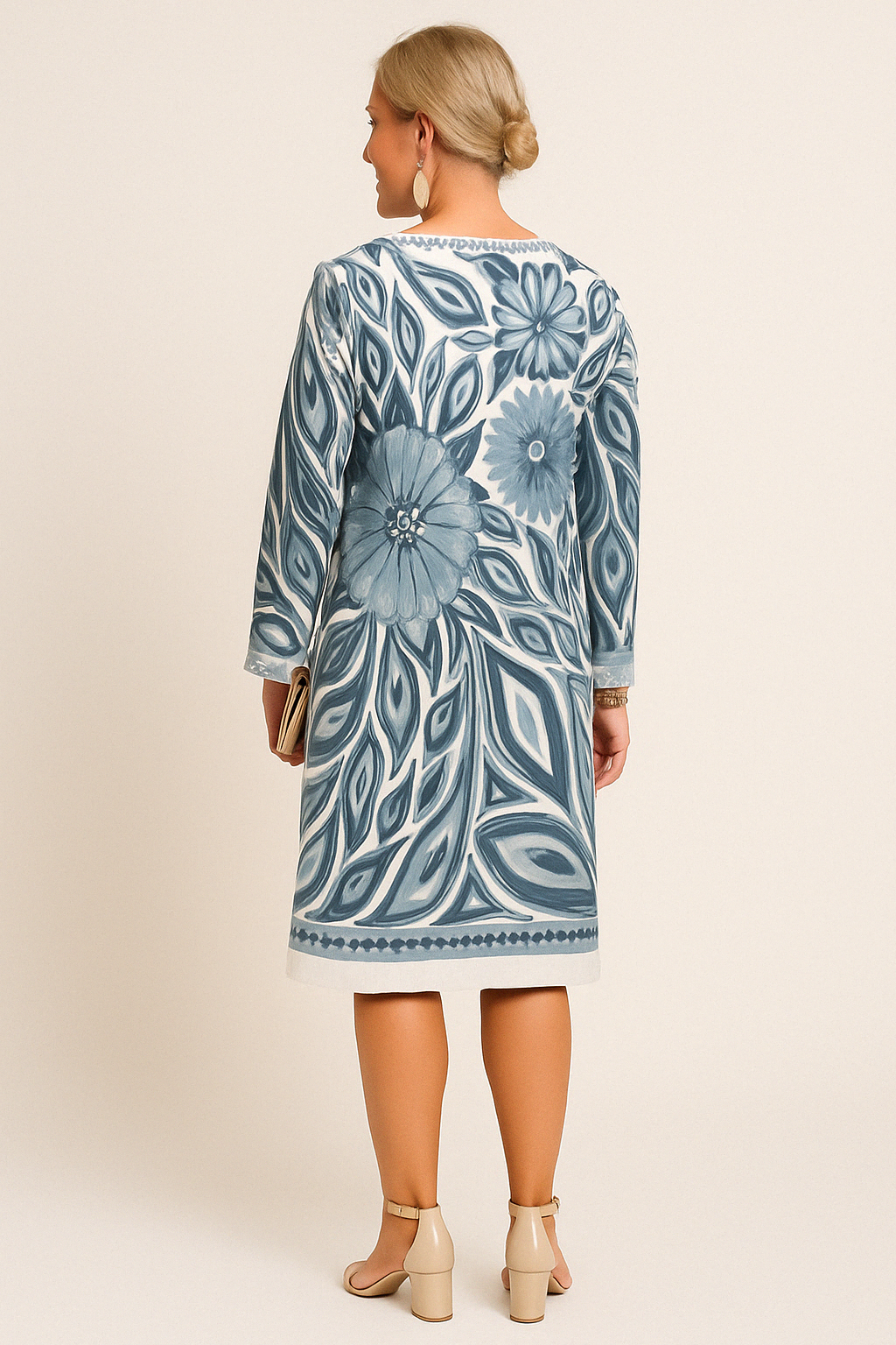 Flowered Tummy Covering Dress | SUNFLOWER