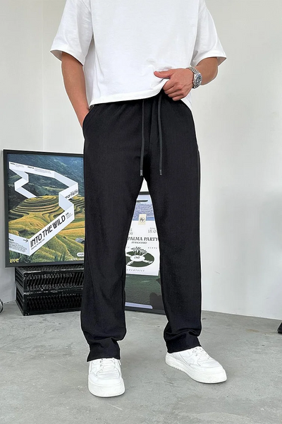 Relaxed Rib Texture Pants