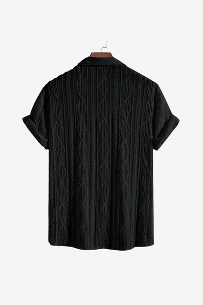 Retro Patterned Linen Shirt