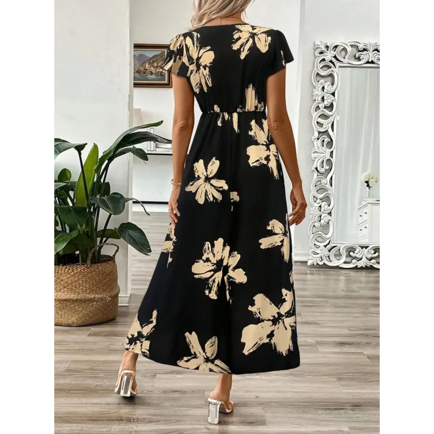 Freya – Petal Print Maxi Dress