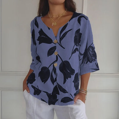 Maxine | Floral Button Blouse