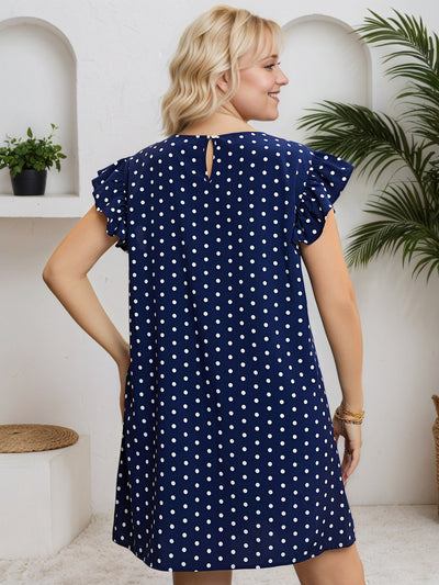 Jewel Cap Sleeves Knee Sleeves Plus Size Dress