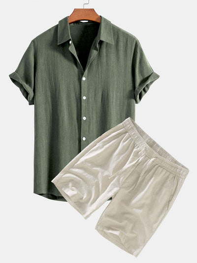 Relaxed Linen Shirt & Shorts