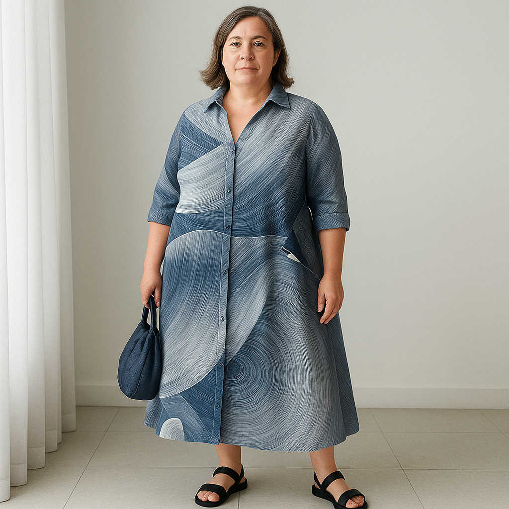 Colorful Tummy Covering Dress | TULIP