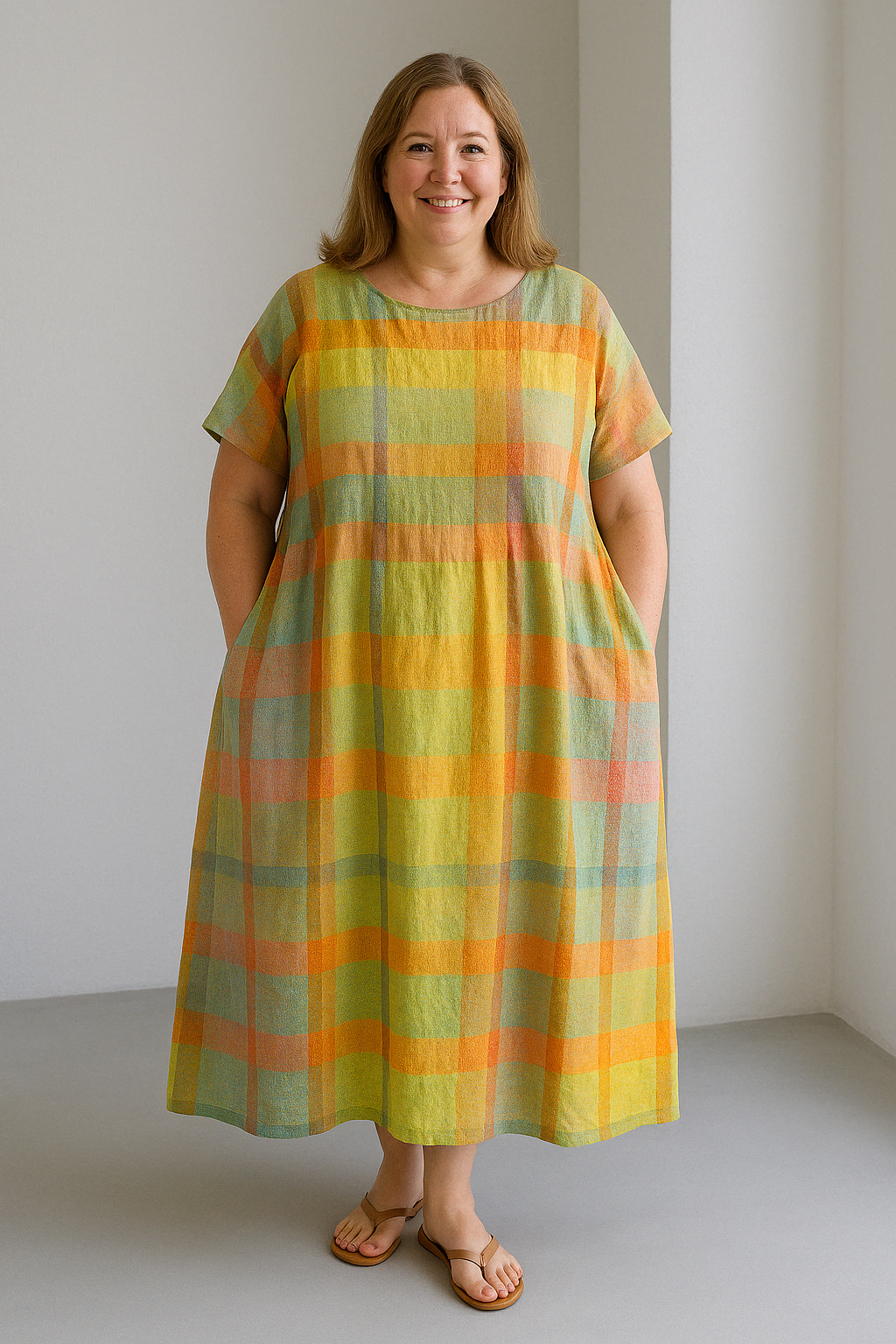 Loose Fit Tummy Covering Dress | ROSE