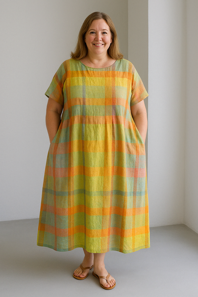 Loose Fit Tummy Covering Dress | ROSE