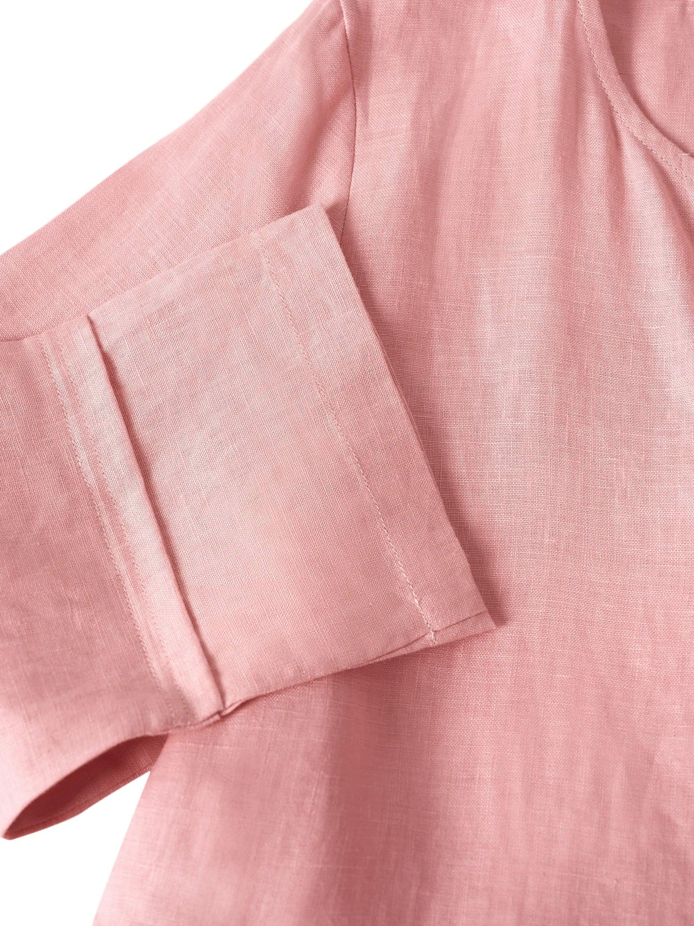 100% Linen Loose Fit Button Waist Gathered Maxi Dress LUNA