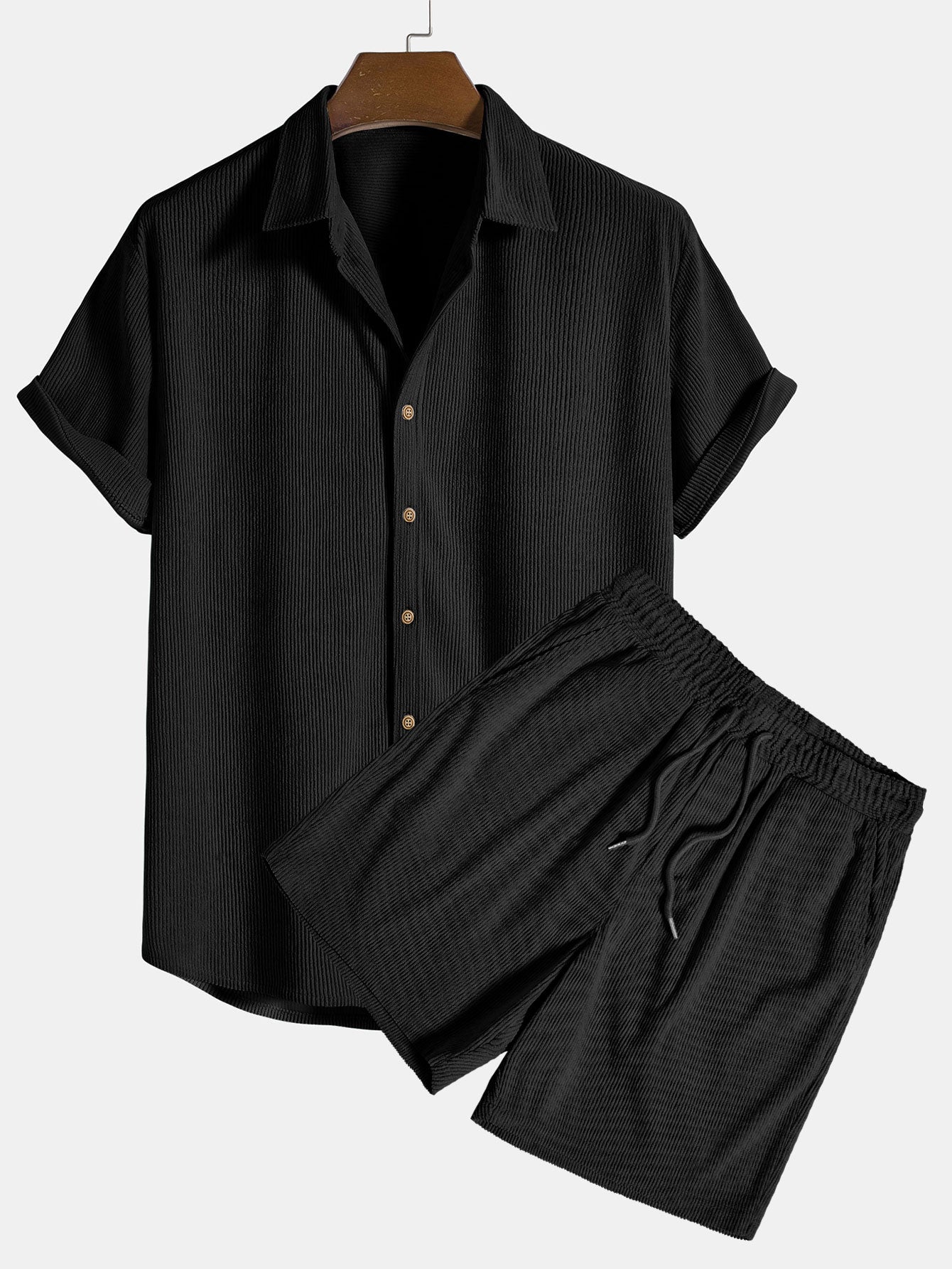 Riviera Waffle Shirt & Shorts Set