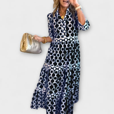SELMA | MIDI DRESS WITH CHAIN PATTERN