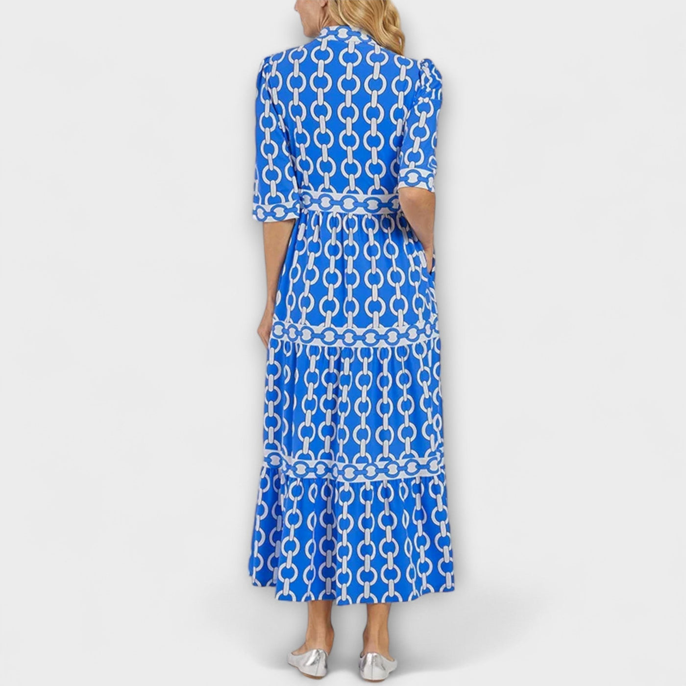SELMA | MIDI DRESS WITH CHAIN PATTERN