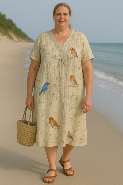 Floral Tummy Covering Dress | BEGONIA