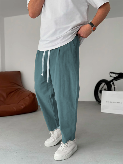 Straight-leg Linen Trousers