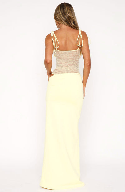 Lily Long Dress - Lemon