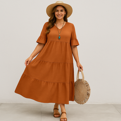 V-neck Tummy Covering Dress | VANCOUVER