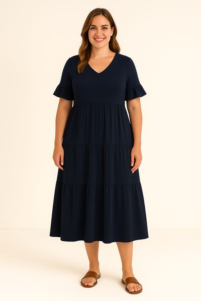 V-neck Tummy Covering Dress | VANCOUVER