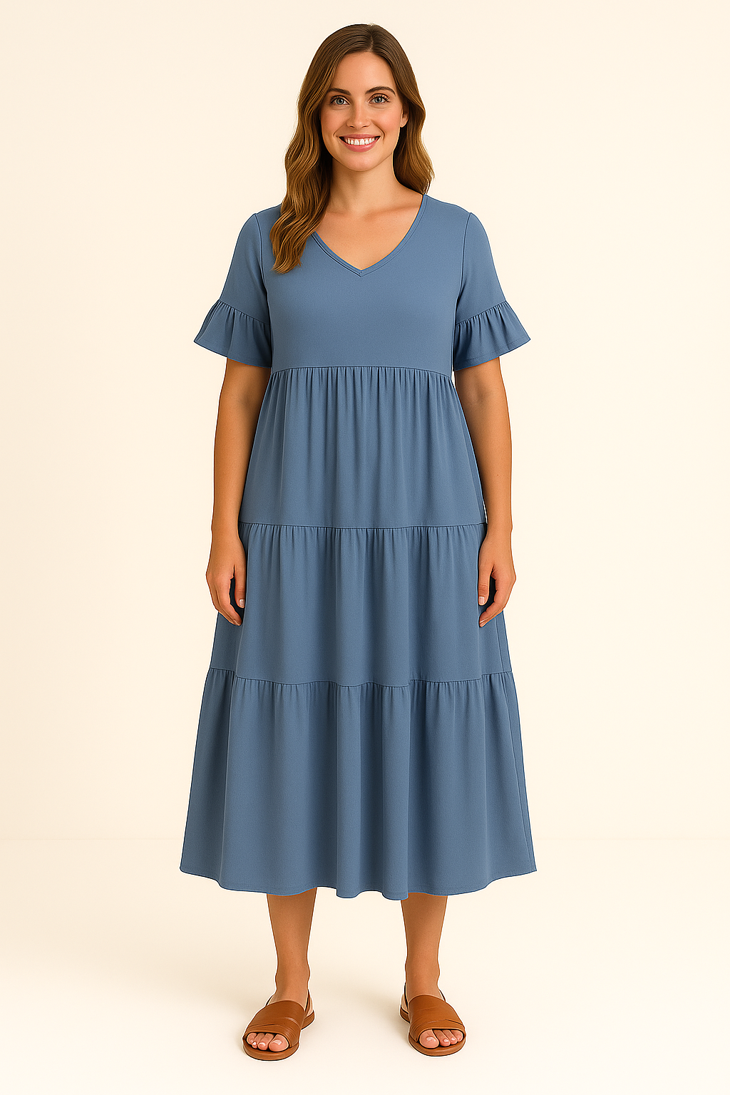 V-neck Tummy Covering Dress | VANCOUVER