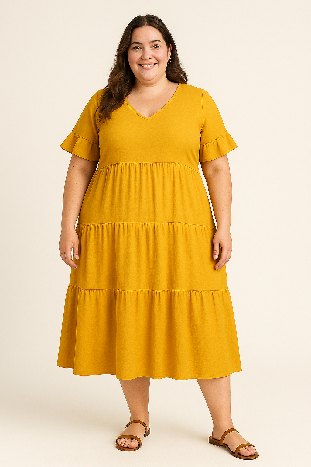 V-neck Tummy Covering Dress | VANCOUVER