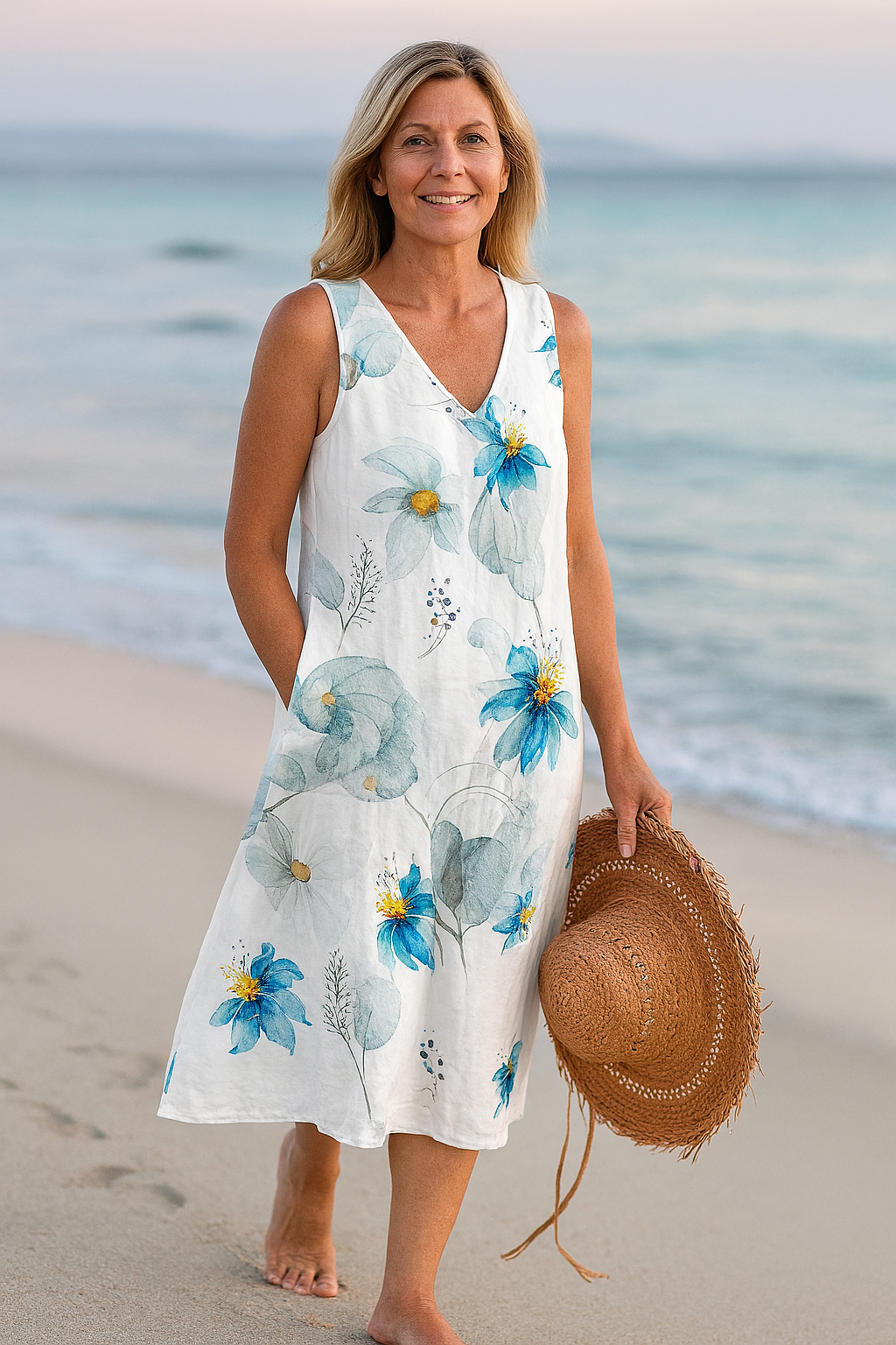 Cavell™ Floral Print Sleeveless Summer Dress