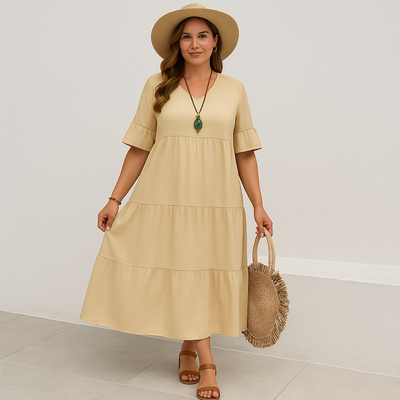 V-neck Tummy Covering Dress | VANCOUVER