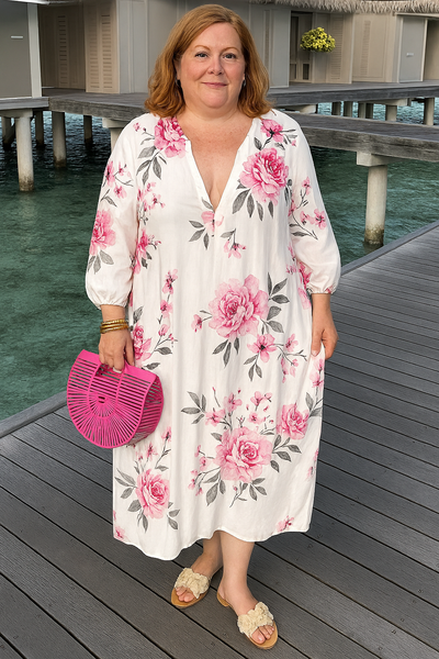 Swirl Tummy Covering Dress | POPPY