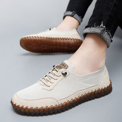 Leonardo Knit-Leather Hybrid Sneakers