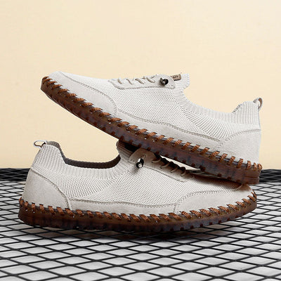 Leonardo Knit-Leather Hybrid Sneakers