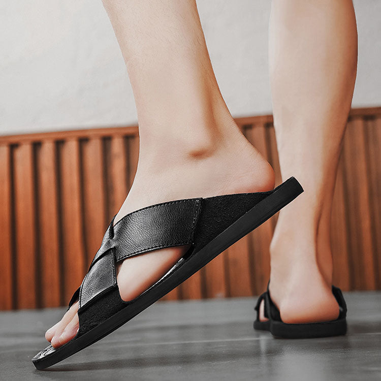 Aldo Leather Slide Sandals