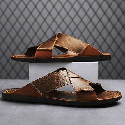 Aldo Leather Slide Sandals