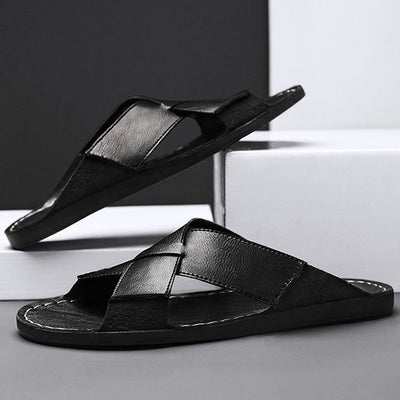 Aldo Leather Slide Sandals