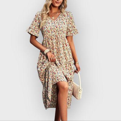 Brianna | Floral Summer Midi Dress