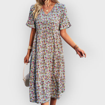 Brianna | Floral Summer Midi Dress