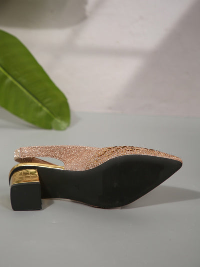 Rhinestone High Heel Chunky Heel Sandals