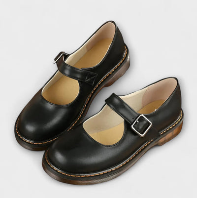 YOLANDA - STYLISH LEATHER SHOES WITH STRAP