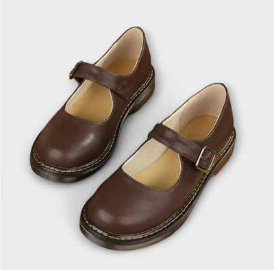 YOLANDA - STYLISH LEATHER SHOES WITH STRAP