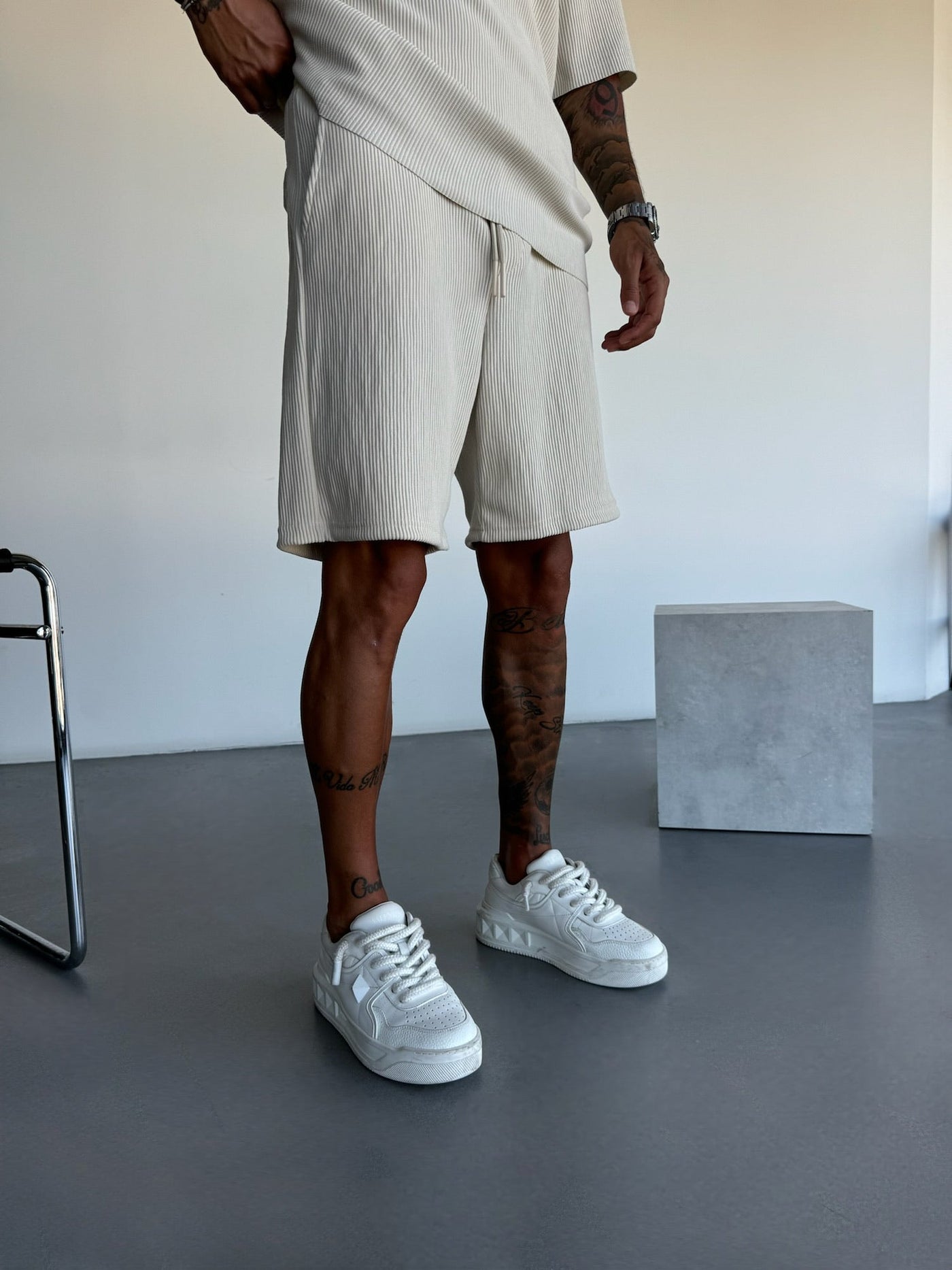 Loose Fit Cord Shorts