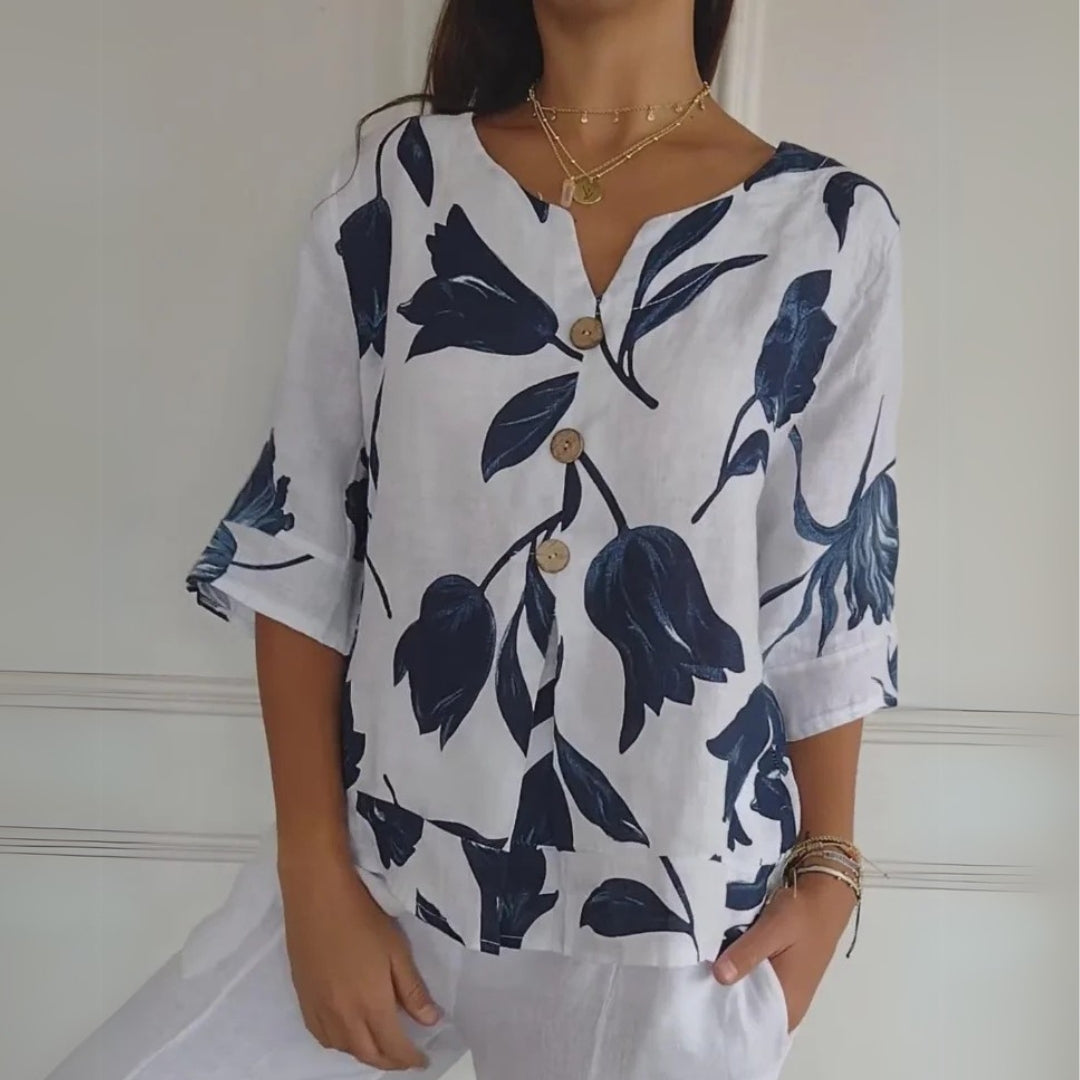 Maxine | Floral Button Blouse