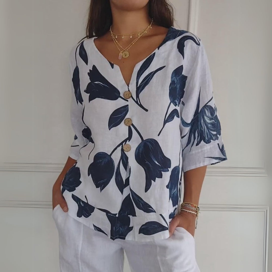Maxine | Floral Button Blouse