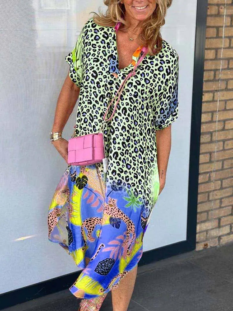 Marcie – Mixed Print Midi Dress