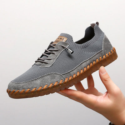 Leonardo Knit-Leather Hybrid Sneakers
