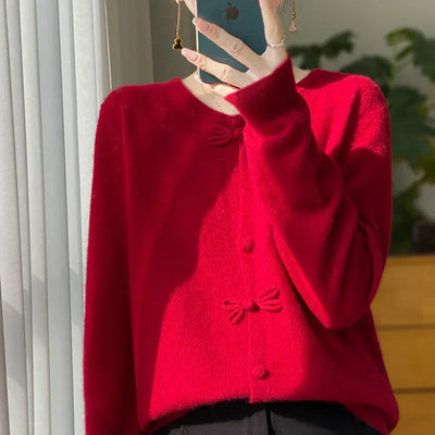 Heather - Bow Design Cardigan