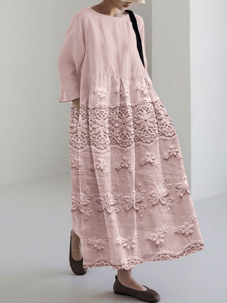 Thalina - Lace Printed Dress